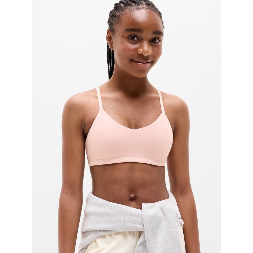 Athleta Girl NWT Just Right Adjustable Bra in Light Pink Size Large/12